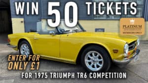 WIN 50 Tickets for 1975 Triumph TR6 - Platinum Rewards Club