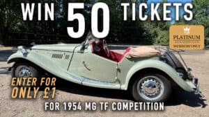 WIN 50 Tickets for 1954 MG TF - Platinum Rewards Club
