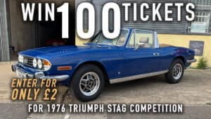 WIN 100 Tickets for 1976 Triumph Stag Delft Blue