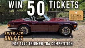 WIN 50 Tickets for 1970 Triumph TR6 - Platinum Rewards Club