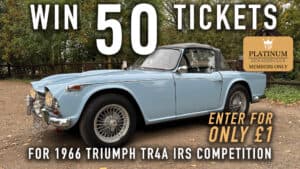 WIN 50 Tickets for 1966 Triumph TR4A IRS - Platinum Rewards Club
