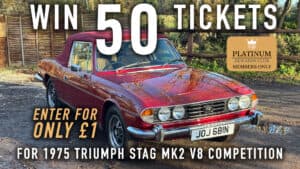 WIN 50 Tickets for 1975 Triumph Stag MK2 V8