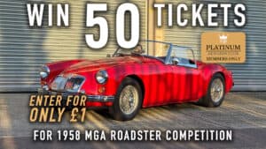 WIN 50 Tickets for 1958 MGA Roadster