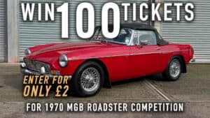 WIN 100 Tickets for 1970 MGB Roadster