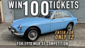 WIN 100 Tickets for 1970 MGB GT