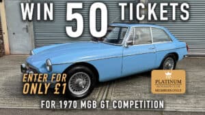 WIN 50 tickets for 1970 MGB GT