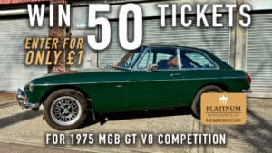 WIN 50 Tickets for 1975 MGB GT V8