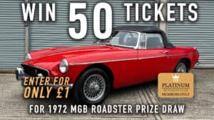 WIN 50 Tickets for 1972 MGB Roadster - Platinum Rewards Club